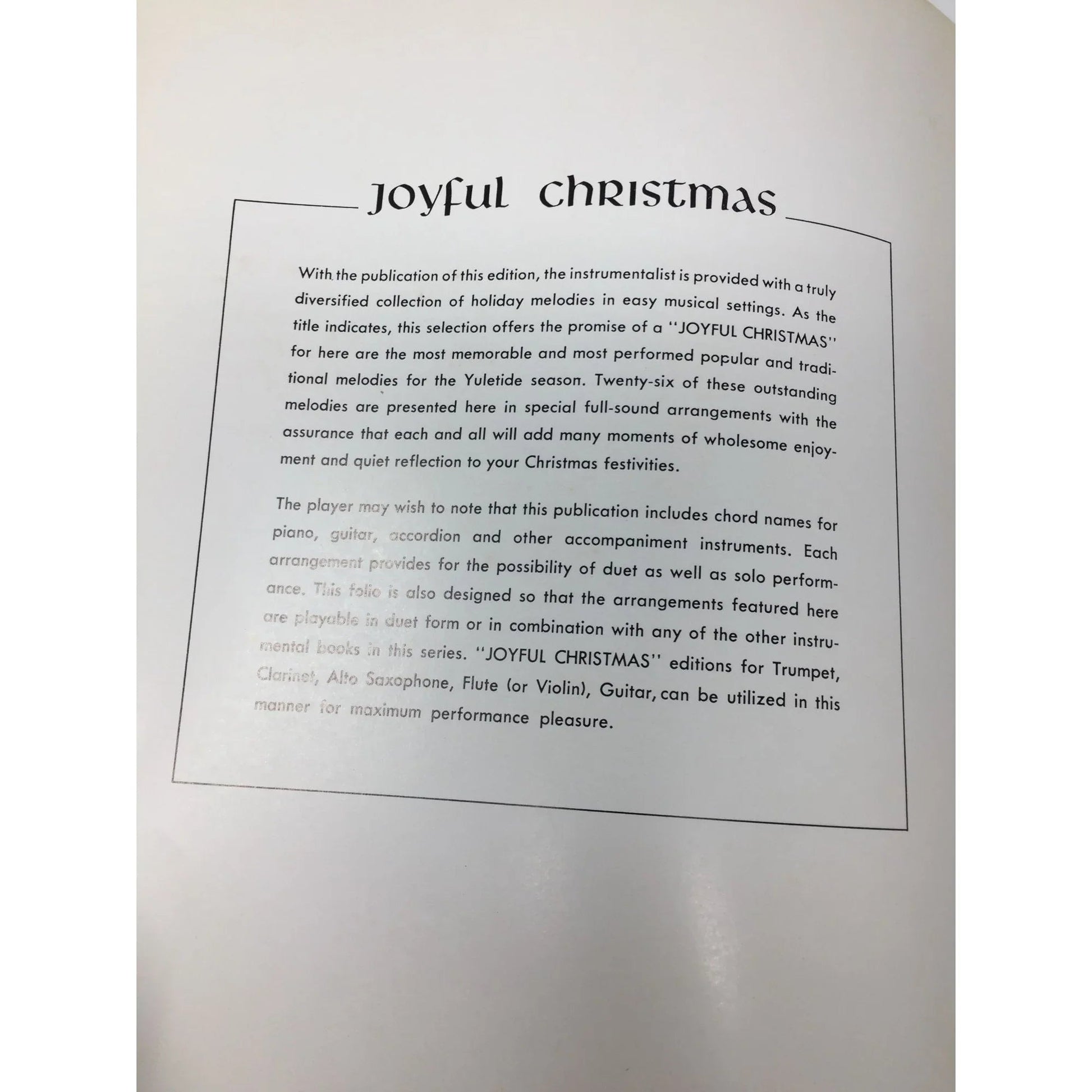 Easy Alto Saxophone Edition For Solo and Duet ''Joyful Christmas'' - A+ Stuff - SHEET MUSIC - A+ Stuff