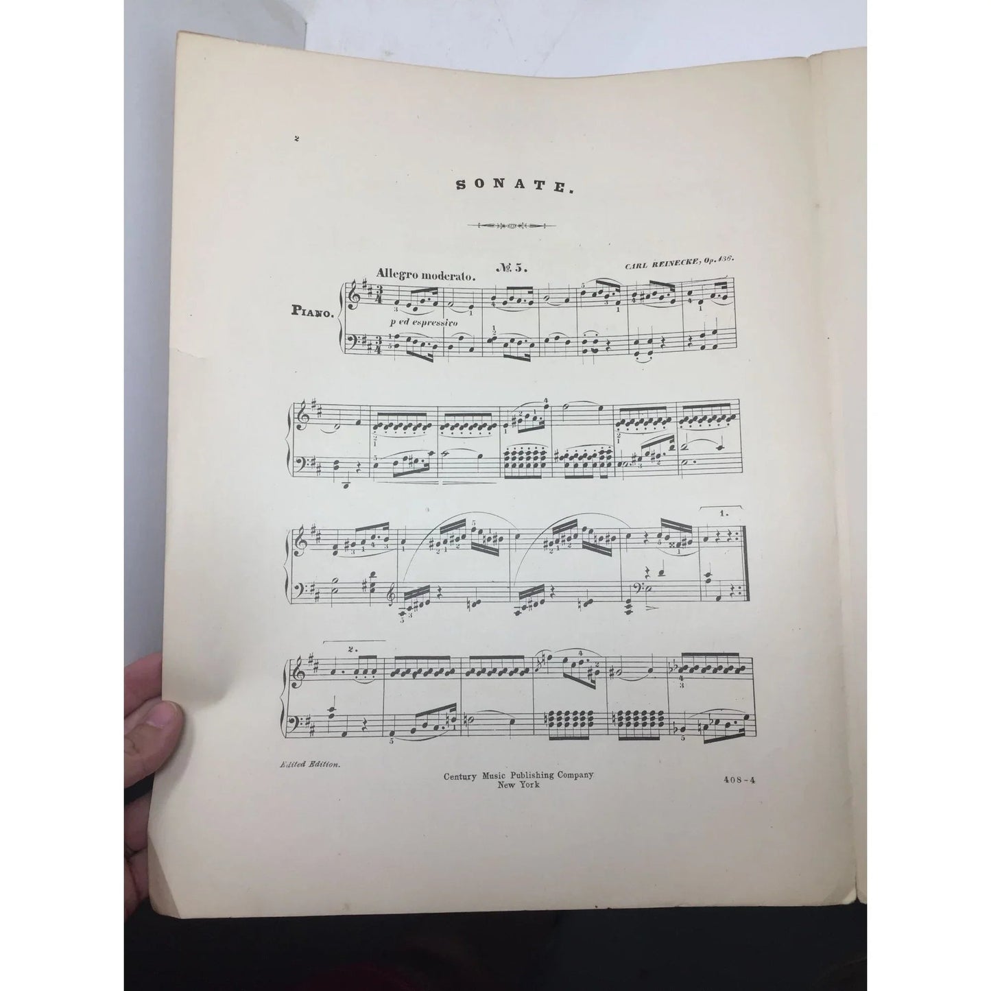 Easy Sonatas for piano - Century edition Vintage Sheet Music - A+ Stuff - SHEET MUSIC - A+ Stuff