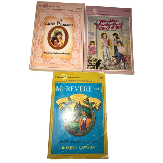 Vintage Set of 3 Paperback Yearling Books (See Description for titles/authors)