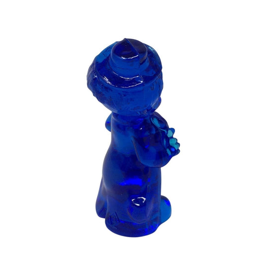 Boyd Art Glass "Chuckles the Clown" Figurine - Cobalt Blue