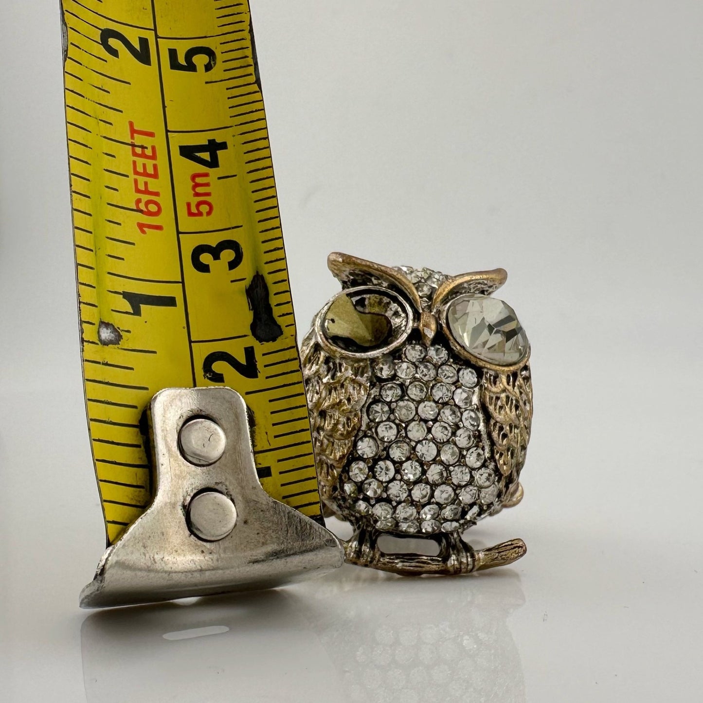 Vintage Costume Jewelry  Owl, Dolphin and Turtle Rhinestone Animal Rings (missing Stones)