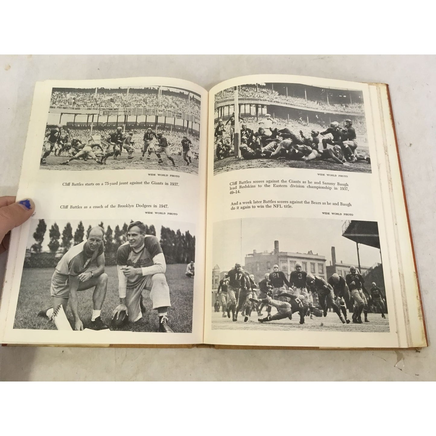 Pro Football's Rag Days Vintage Hardcover Book by Bob Curran