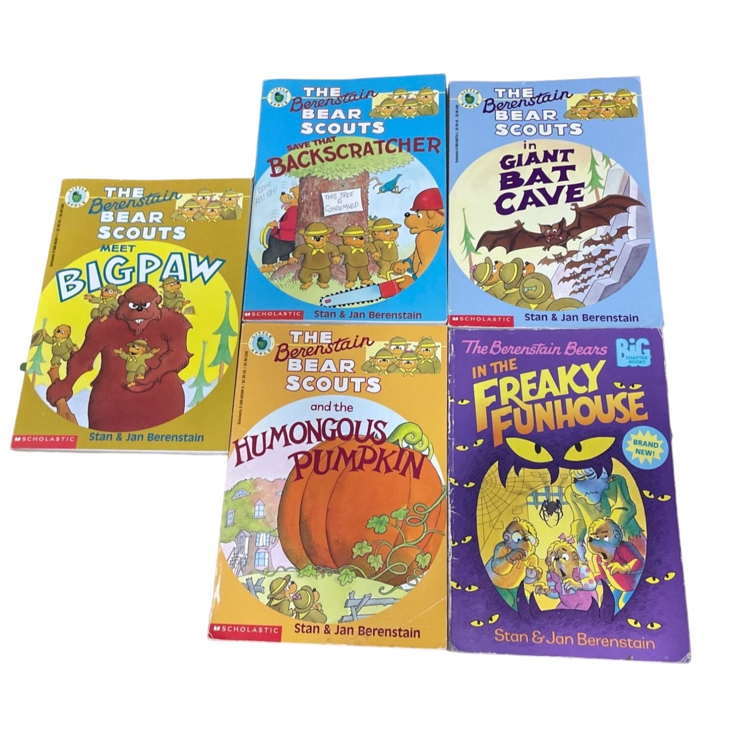 The Berenstain Bears Set - 5 readers - Fall theme - Halloween- Freaky funhouse - bear scouts