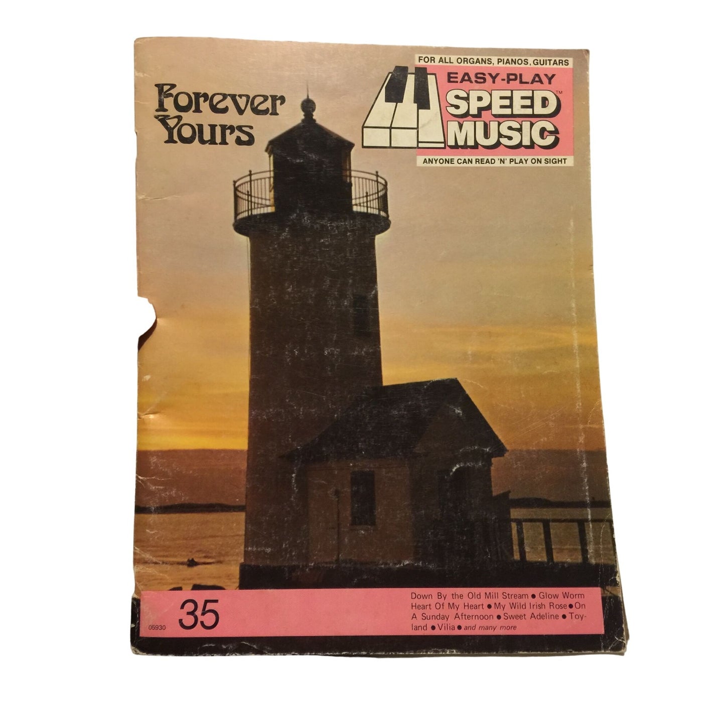 Forever Yours Easy Play Speed Music Sheet Music Book- For Organs, Pianos and Guitars