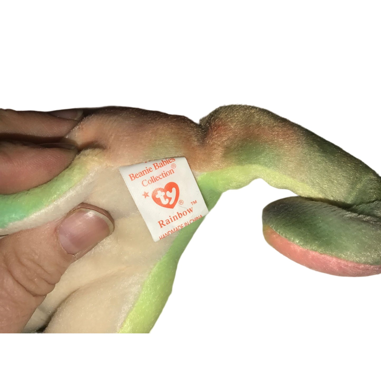 Vintage 1997 TY Beanie Baby Rainbow the Iguana