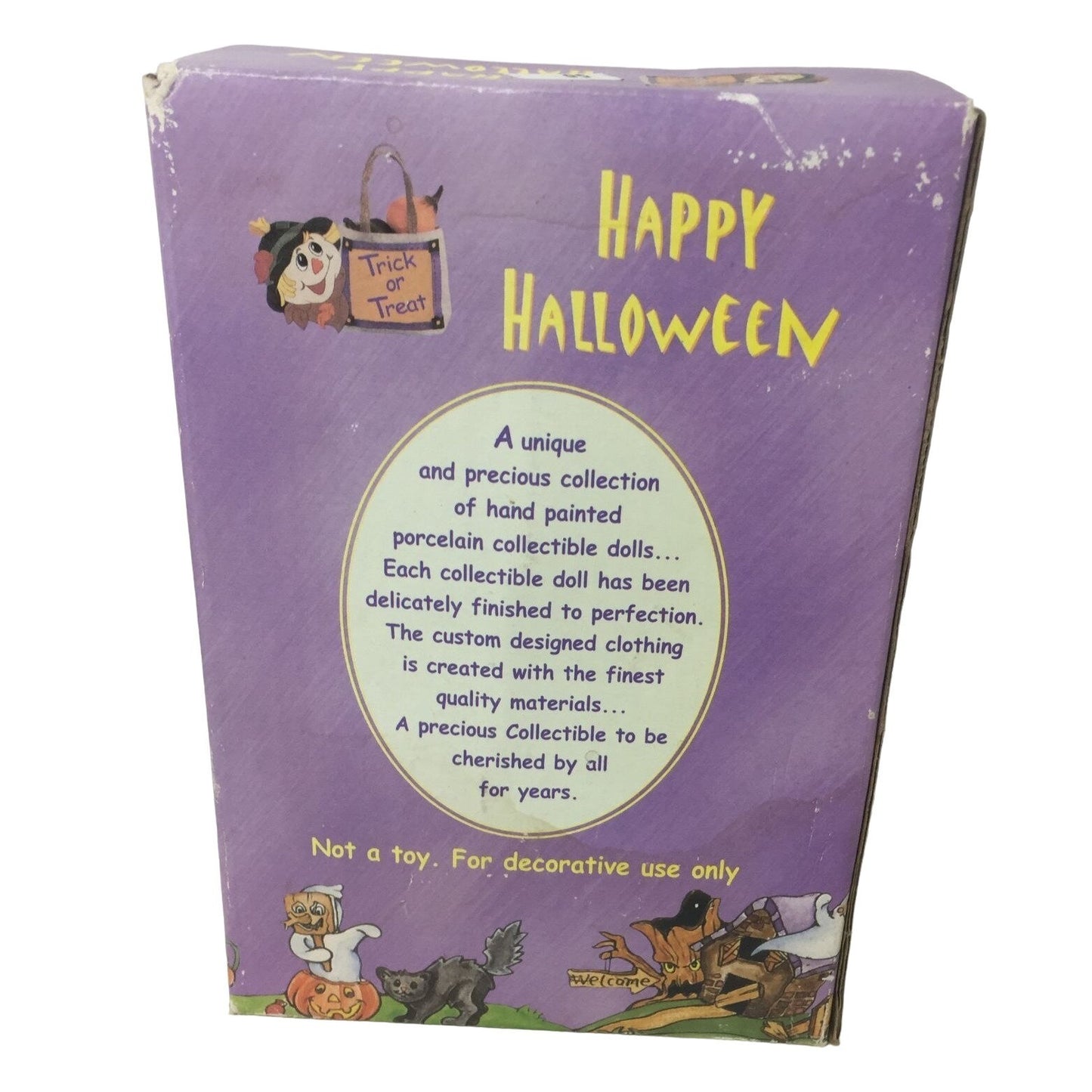 2006 Happy Halloween Trick or Treat Porcelain Collectible Doll In Box