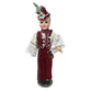 Vintage Doll/ Figurine wearing Red and White Polish Costume with Hat- Eyes Open/ Close