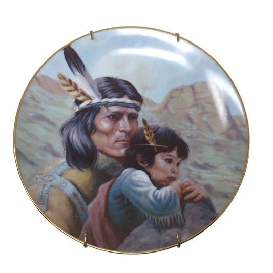 The Kiowa Nation by Perilloe 1987 Vintage Collectible Plate - Third issue in America's Indian heritage