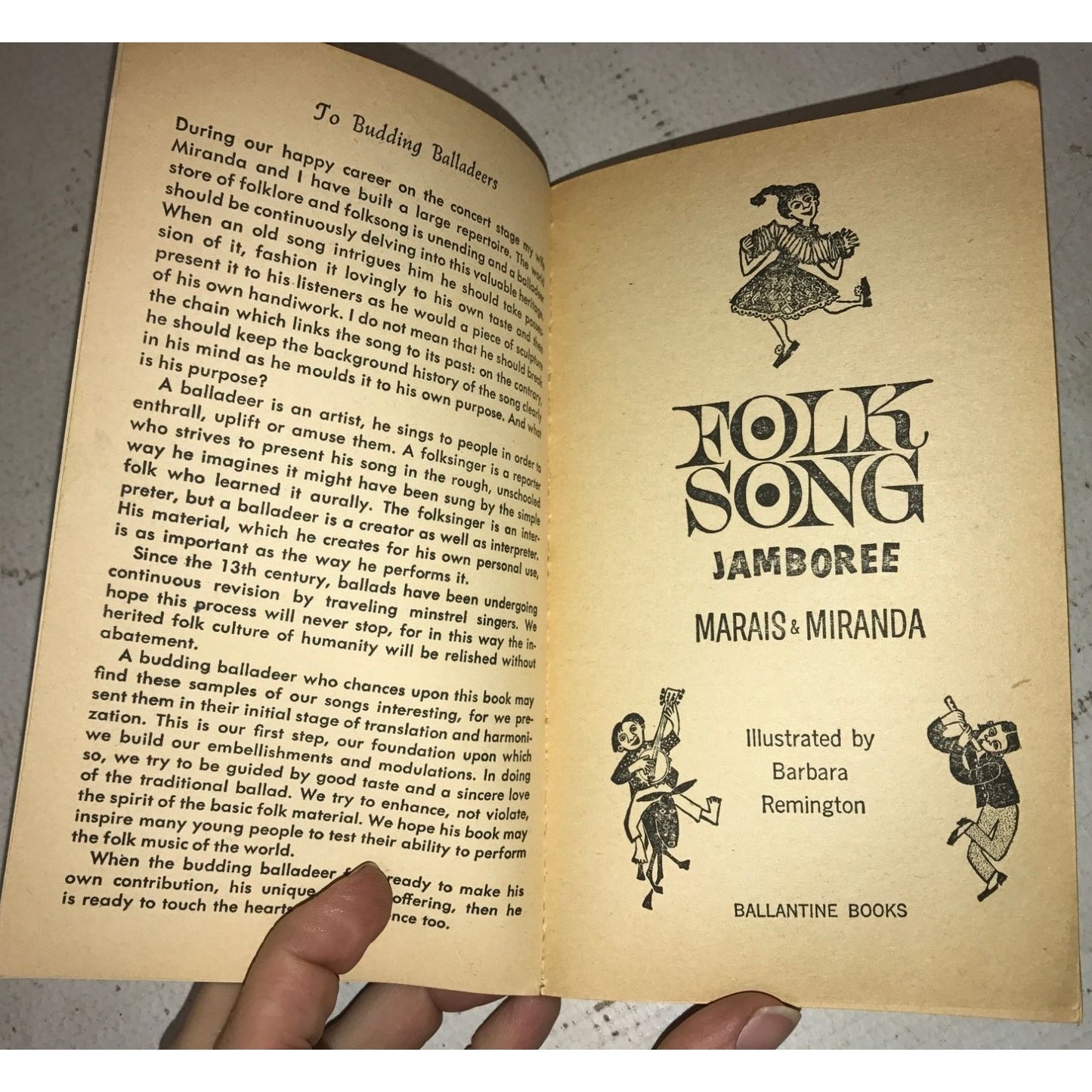 Folk Song Jamboree - great vintage paperback song book - sheet music - illustrated - classics