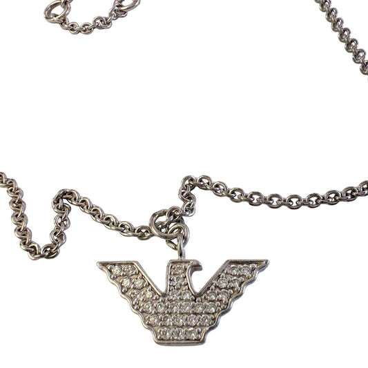 Emporio Armani Rhinestone Eagle Pendant with Necklace