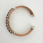 10 Ct Smokey Quartz Twisted Bands Cuff Bracelet - Sterling Silver & Stainless Steel