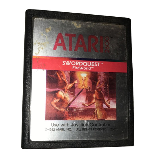 Atari cartridge - Swordquest - FireWorld 1982 with Manual/Swordquest Earthworld cartridge