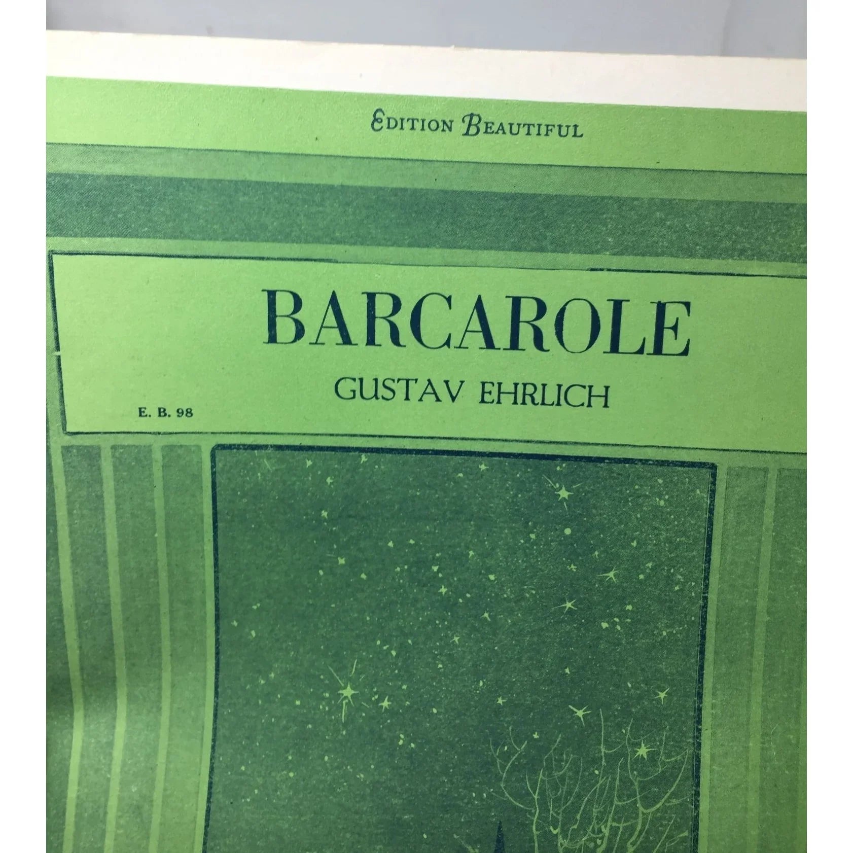 Edition Beautiful Barcarole by Gustav Ehrlich - A+ Stuff - SHEET MUSIC - A+ Stuff
