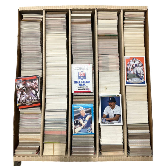 Monster Box of Sports Trading Cards (5000 card capacity for box) - Mostly 1980's-90s Various Sports