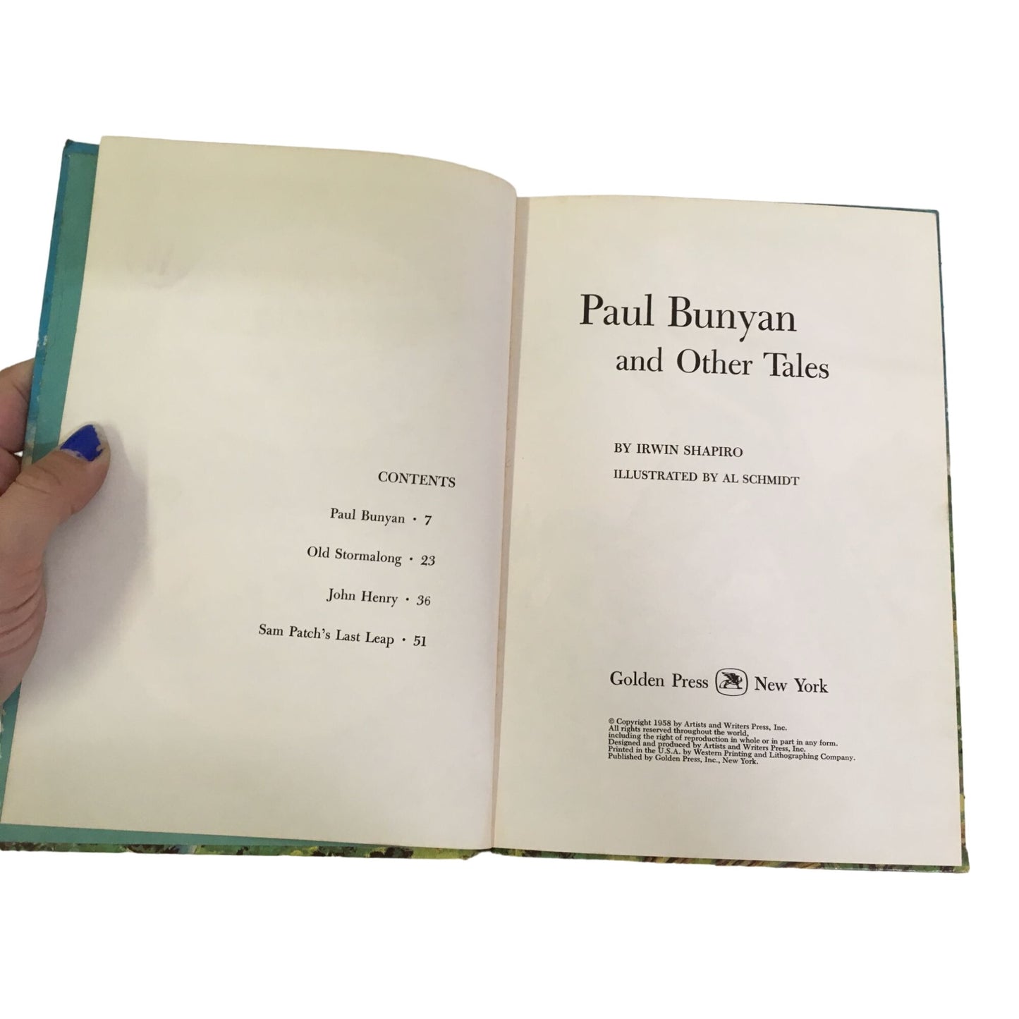 Paul Bunyan and Other Tales Book Hardcover book- A Golden Reading Adventure