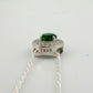 Brilliantly Beautiful 2.40ct Lab Created Emerald Halo Pendant - Sterling Silver