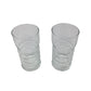 Vintage Clear Glass Ribbed Bubble Drinking Glasses