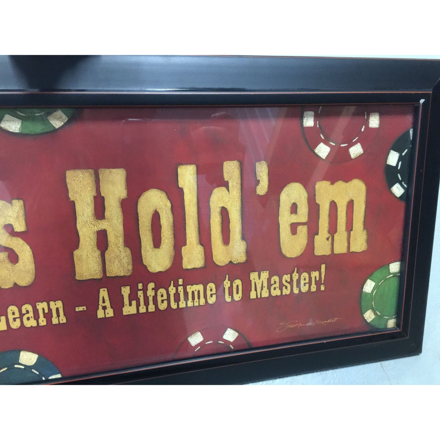 Stephanie Workman Marrott Homestudio Modern Wood Framed Museum Art Print Titled - Texas Hold' Em