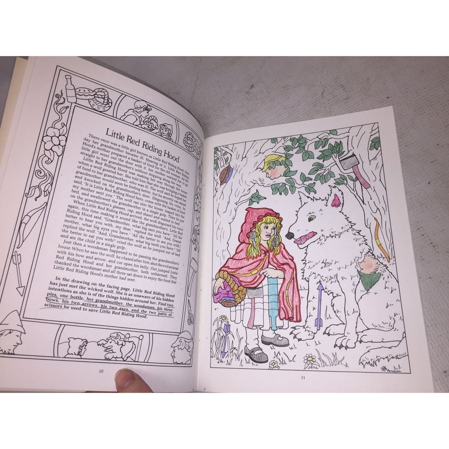 Fairy Tale Hidden Picture Coloring Book by Anna Pomaska Dover Coloring Book