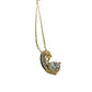 Pretty 18kt Gold Plated White Topaz and Zirconia Swirl Necklace
