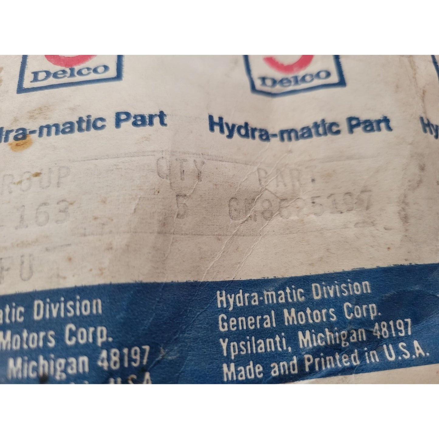 Delco Hydra-matic GM General Motors Parts New old Stock- 4 Plates in 1 original package