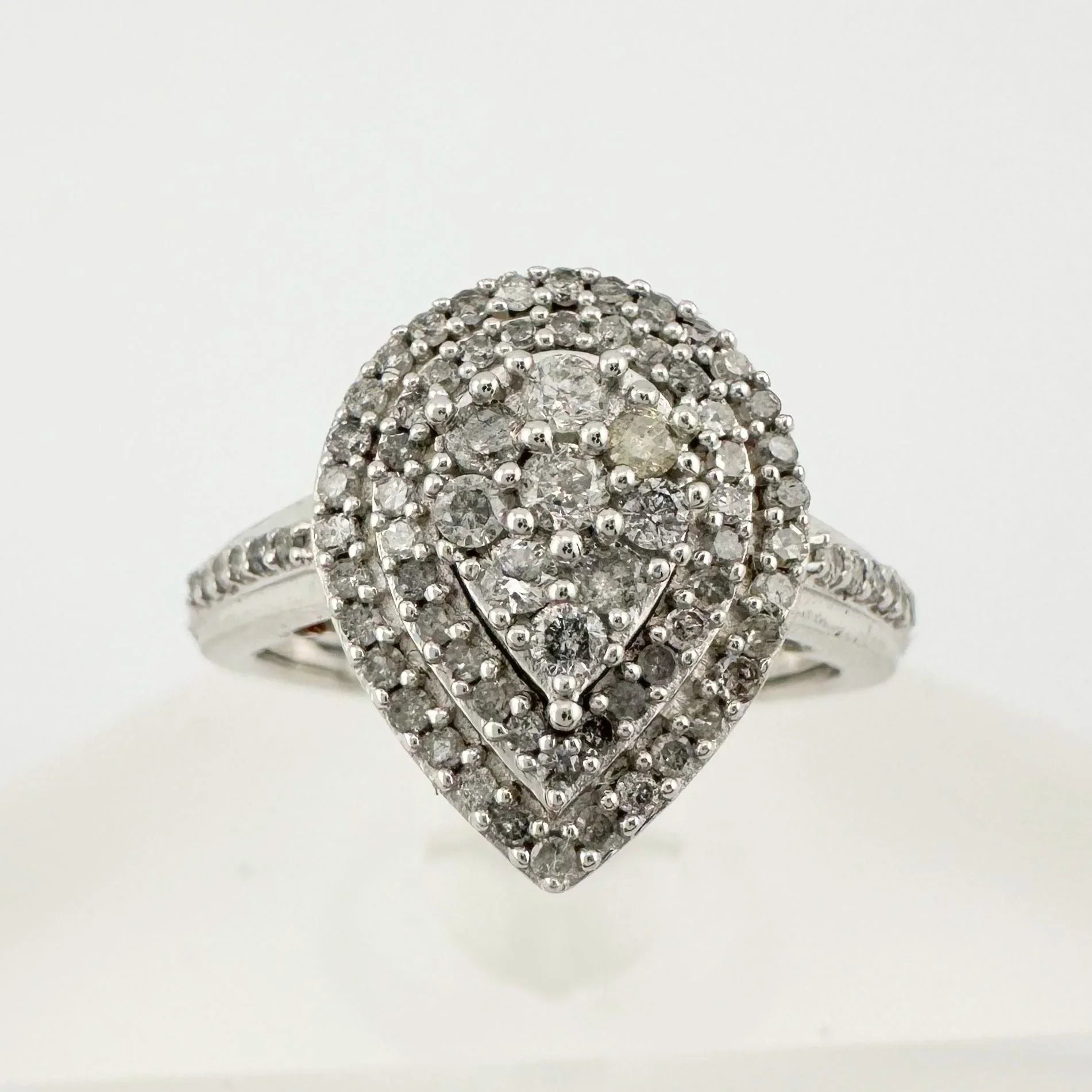 Elegant 1/2 Carat Pear Cut Natural Diamond Ring - Diamond Ring - A+ Stuff