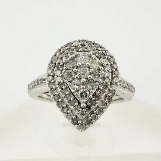 Elegant 1/2 Carat Pear Cut Natural Diamond Ring - Diamond Ring - A+ Stuff
