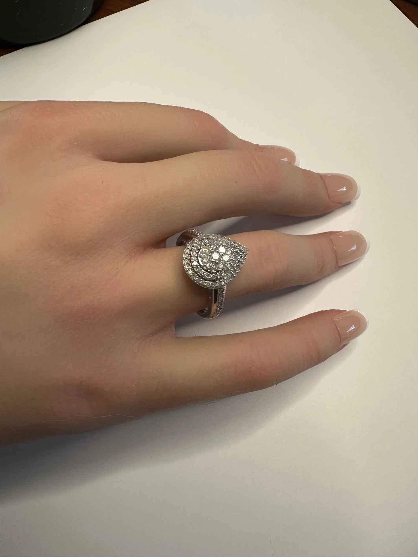 Elegant 1/2 Carat Pear Cut Natural Diamond Ring - Diamond Ring - A+ Stuff