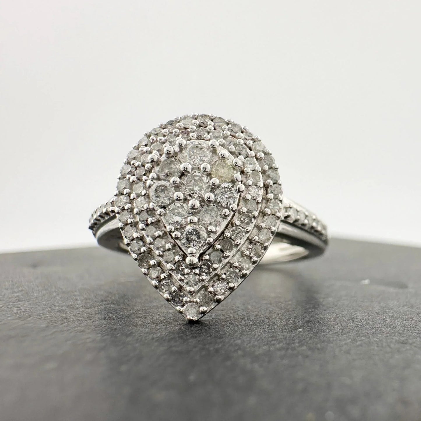 Elegant 1/2 Carat Pear Cut Natural Diamond Ring - Diamond Ring - A+ Stuff