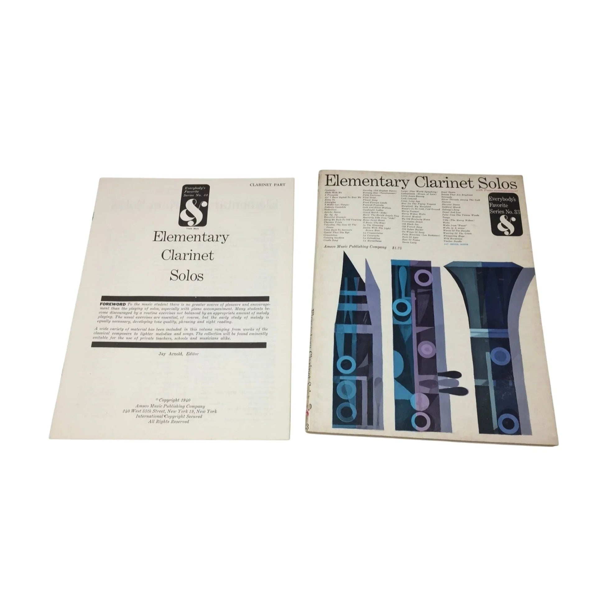 Elementary Clarinet Solos with Piano Accompaniment Everybody's Favorite Series 33 - A+ Stuff - Sheet Music - A+ Stuff