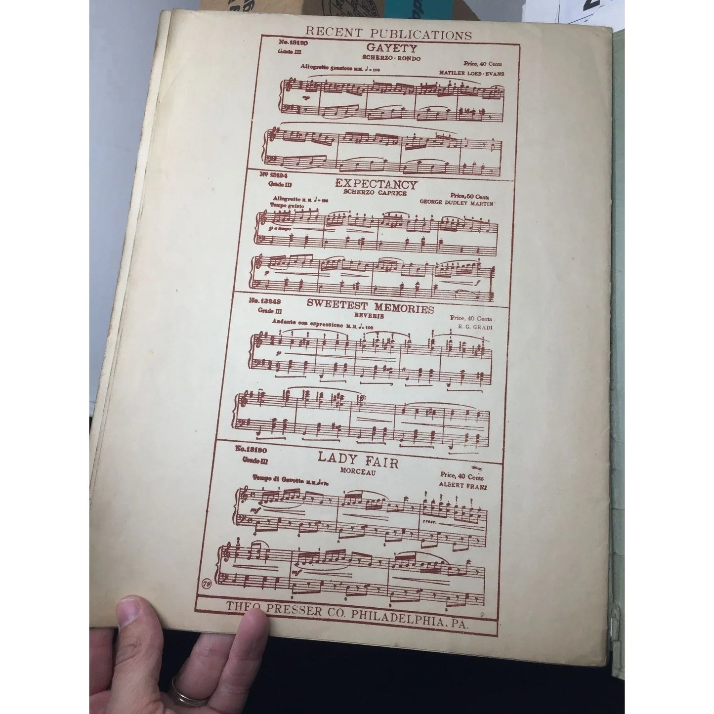 ENTERTAINING FOUR HAND MUSIC VINTAGE SHEET MUSIC BOOK - A+ Stuff - SHEET MUSIC - A+ Stuff