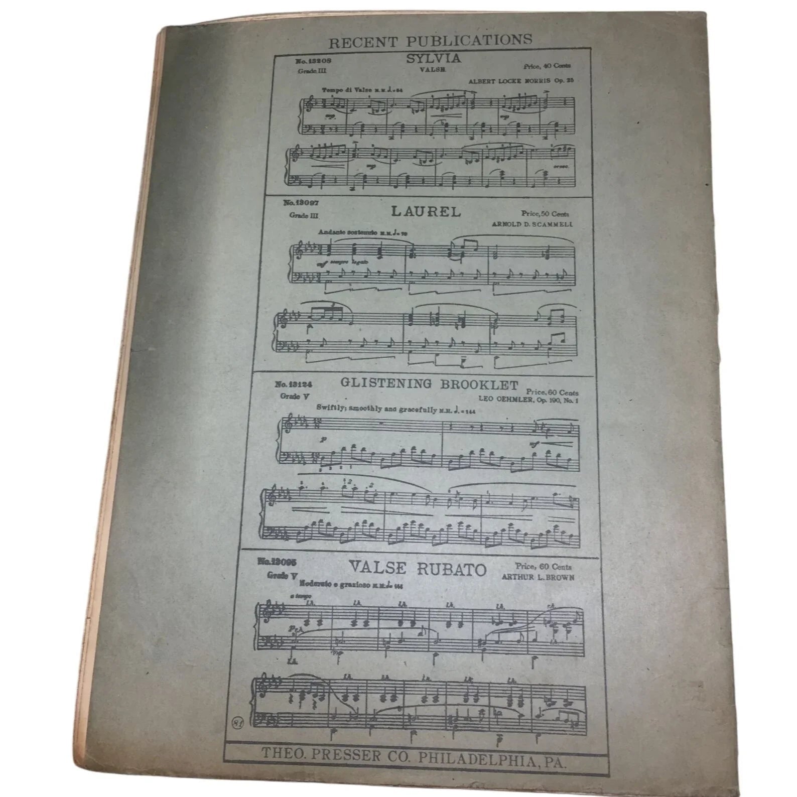 ENTERTAINING FOUR HAND MUSIC VINTAGE SHEET MUSIC BOOK - A+ Stuff - SHEET MUSIC - A+ Stuff