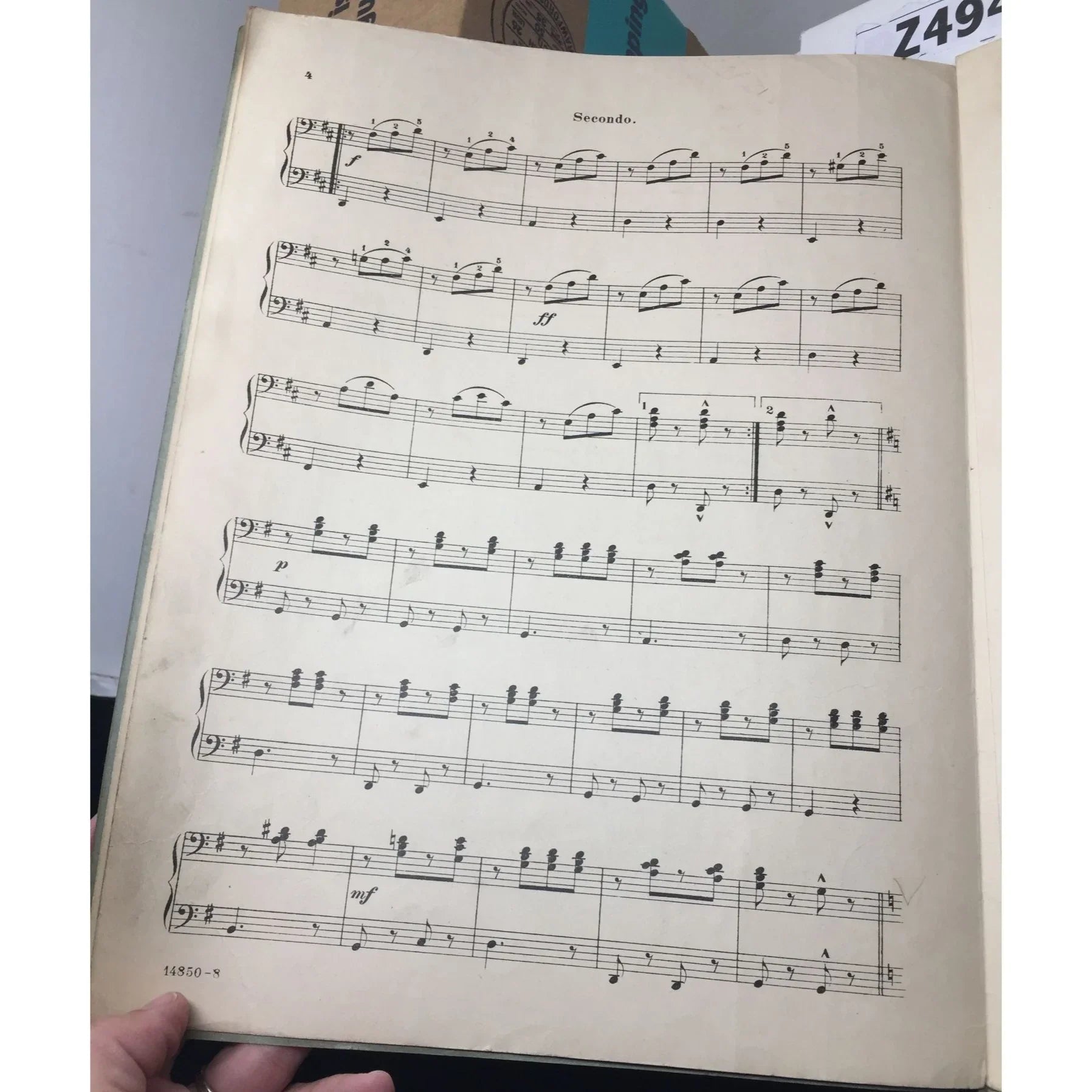 ENTERTAINING FOUR HAND MUSIC VINTAGE SHEET MUSIC BOOK - A+ Stuff - SHEET MUSIC - A+ Stuff