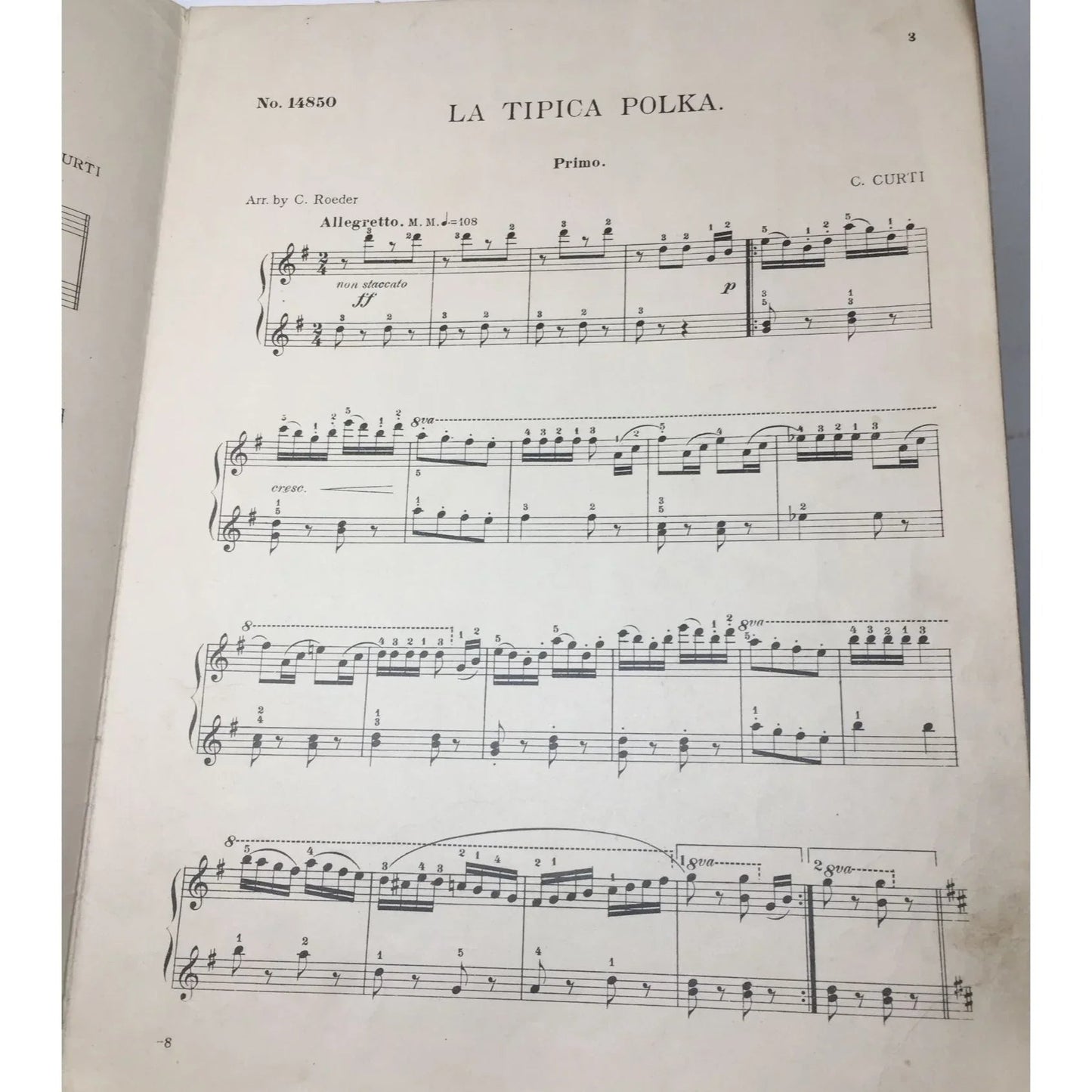 ENTERTAINING FOUR HAND MUSIC VINTAGE SHEET MUSIC BOOK - A+ Stuff - SHEET MUSIC - A+ Stuff