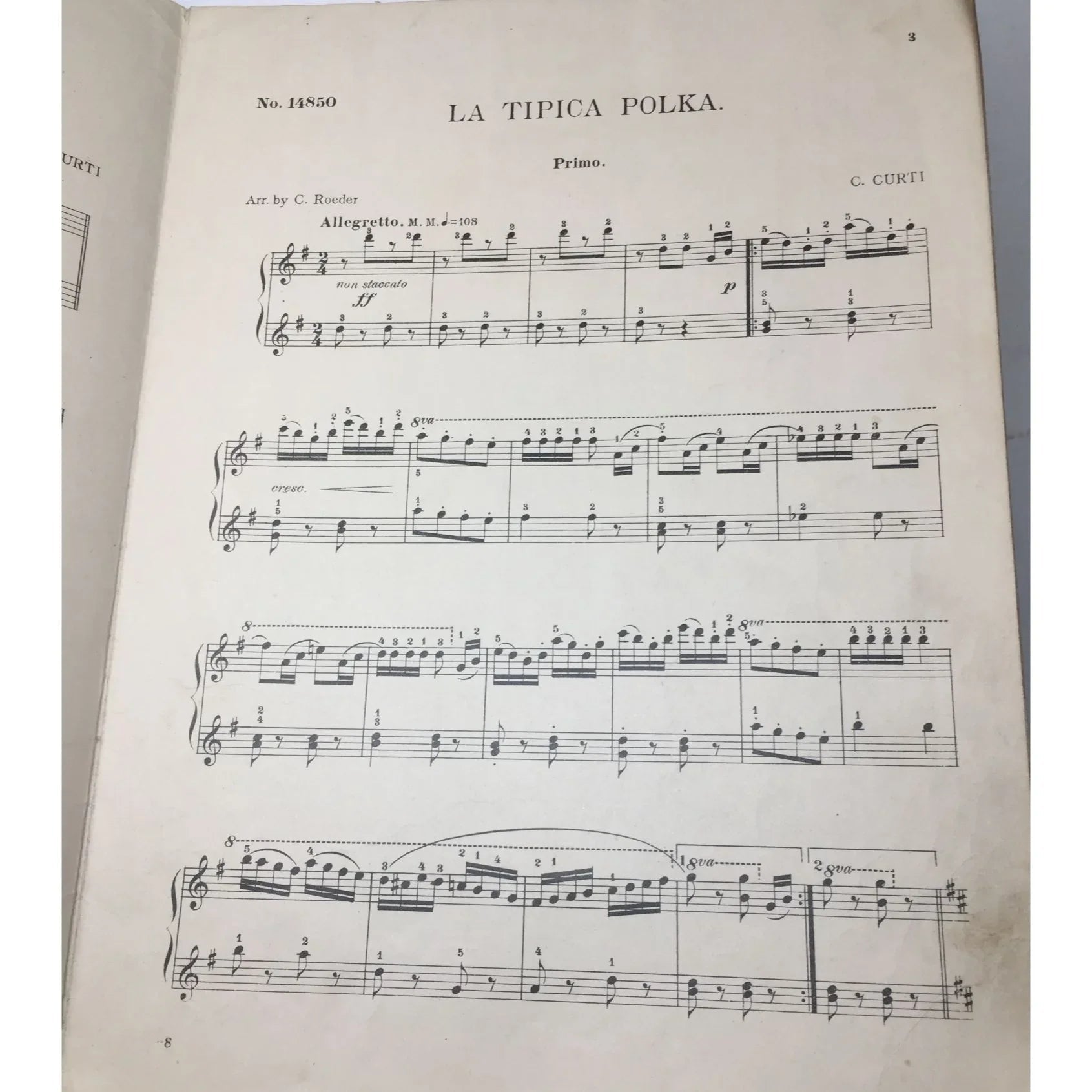 ENTERTAINING FOUR HAND MUSIC VINTAGE SHEET MUSIC BOOK - A+ Stuff - SHEET MUSIC - A+ Stuff