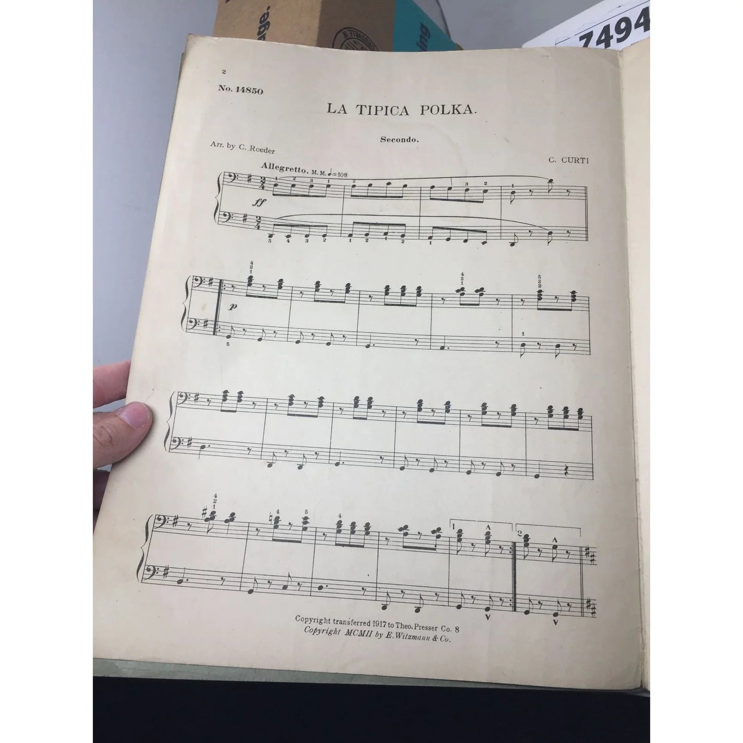 ENTERTAINING FOUR HAND MUSIC VINTAGE SHEET MUSIC BOOK - A+ Stuff - SHEET MUSIC - A+ Stuff