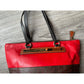 ETRO Milano Limited Edition Red Leather and Coated Paisley Canvas Bag - A+ Stuff
