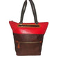 ETRO Milano Limited Edition Red Leather and Coated Paisley Canvas Bag - A+ Stuff