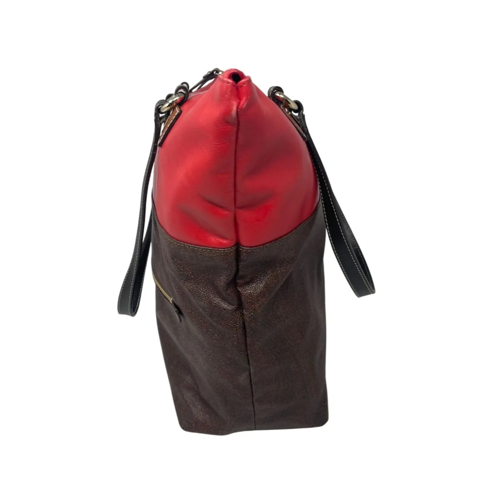 ETRO Milano Limited Edition Red Leather and Coated Paisley Canvas Bag - A+ Stuff
