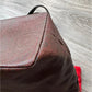 ETRO Milano Limited Edition Red Leather and Coated Paisley Canvas Bag - A+ Stuff