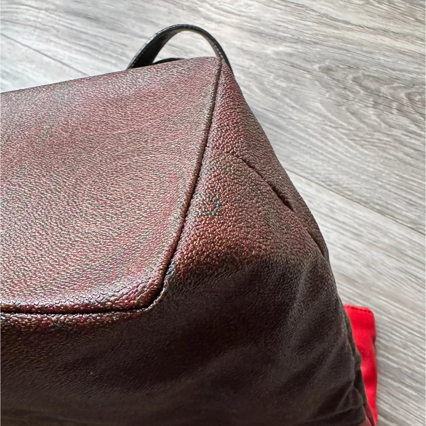 ETRO Milano Limited Edition Red Leather and Coated Paisley Canvas Bag - A+ Stuff