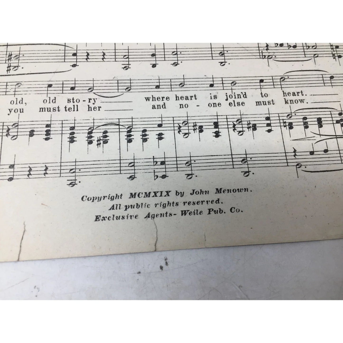 ''Every Night Is Lover's Night in Some old land'' Scribbled by Randolph & Menown - A+ Stuff - sheet music - A+ Stuff