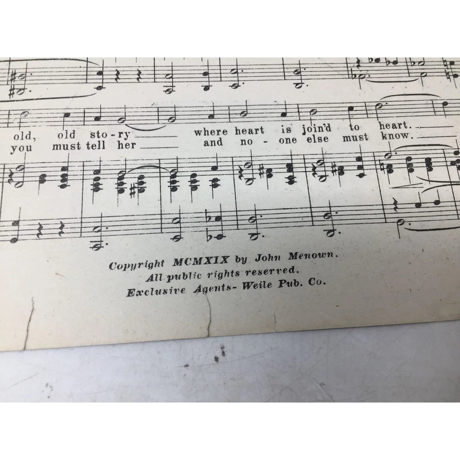 ''Every Night Is Lover's Night in Some old land'' Scribbled by Randolph & Menown - A+ Stuff - sheet music - A+ Stuff
