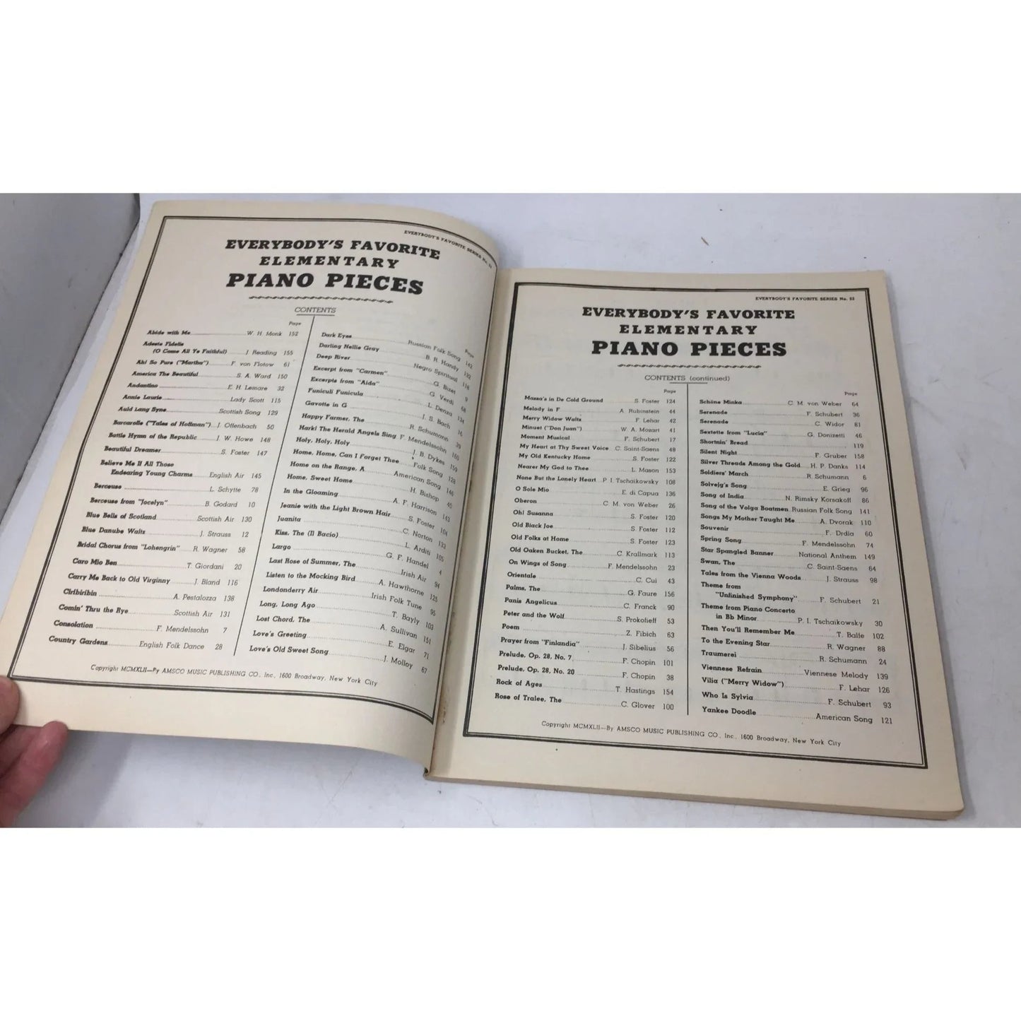 Everybody's Favorite Elementary Piano Pieces Vintage Sheet Music book - A+ Stuff - sheet music - A+ Stuff
