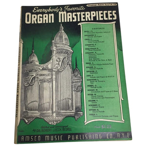 Everybody's Favorite Organ Masterpieces No 59 Vintage Sheet music book