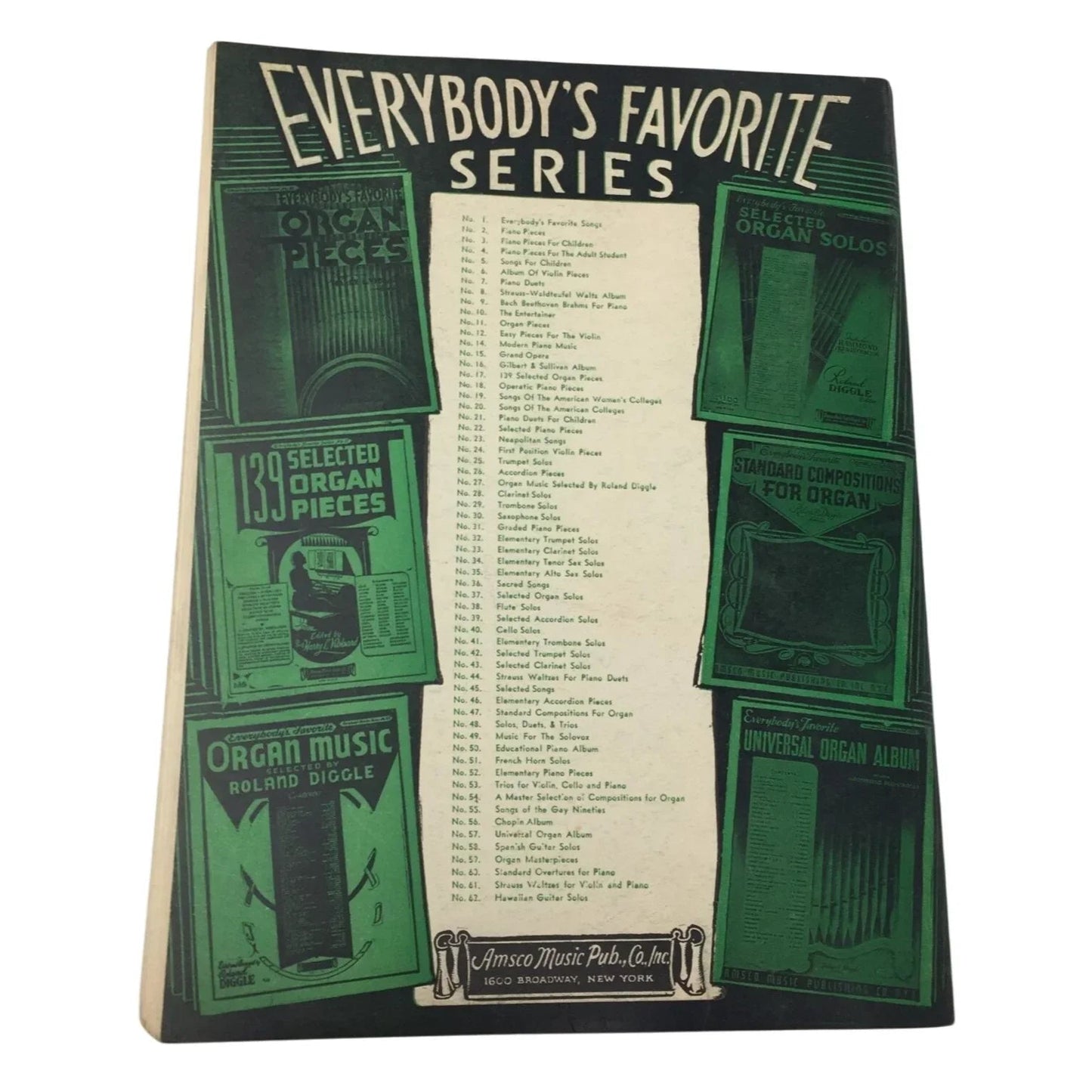 Everybody's Favorite Organ Masterpieces No 59 Vintage Sheet music book - A+ Stuff - Sheet Music - A+ Stuff