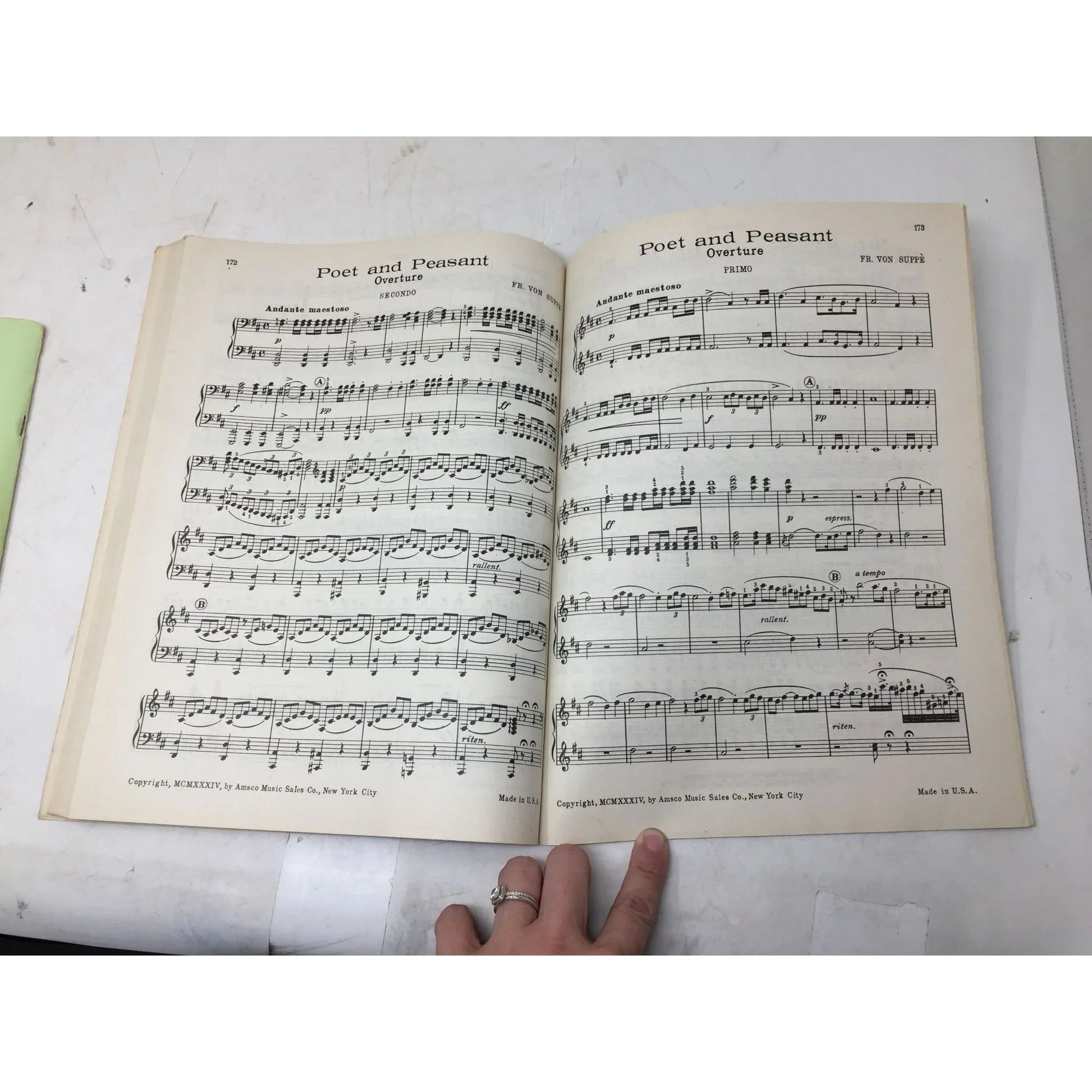 ''Everybody's Favorite Piano Duets'' Vintage Sheet Music Book - Amsco music publishing company - SHEET MUSIC - A+ Stuff