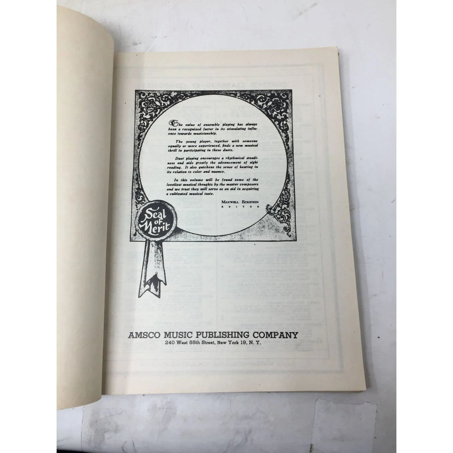 ''Everybody's Favorite Piano Duets'' Vintage Sheet Music Book - Amsco music publishing company - SHEET MUSIC - A+ Stuff