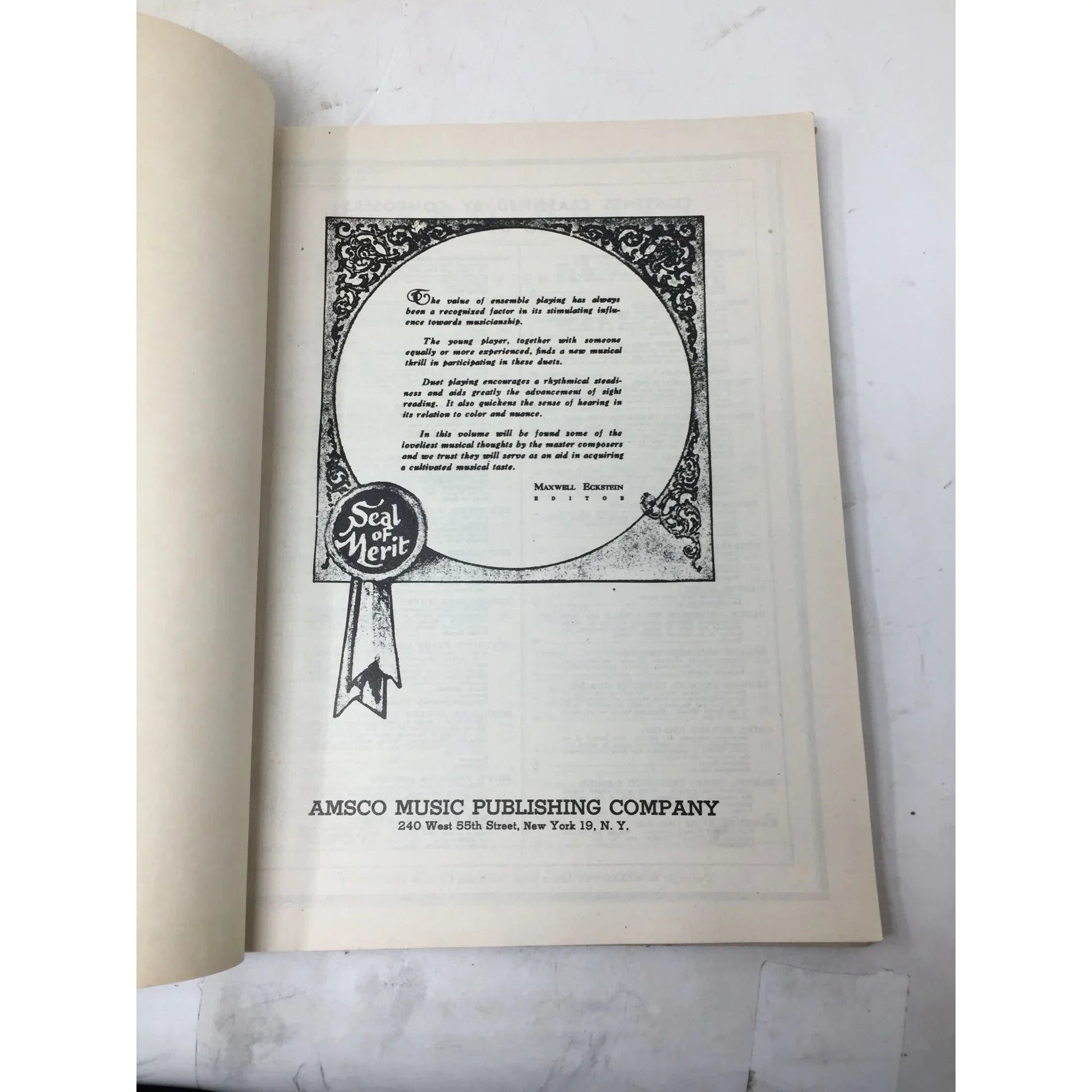 ''Everybody's Favorite Piano Duets'' Vintage Sheet Music Book - Amsco music publishing company - SHEET MUSIC - A+ Stuff