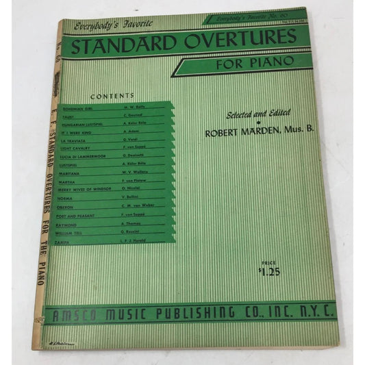 Everybody's Favorite Standard Overtunes for Piano Selected and Edited by Robert Marden - A+ Stuff - Sheet Music - A+ Stuff